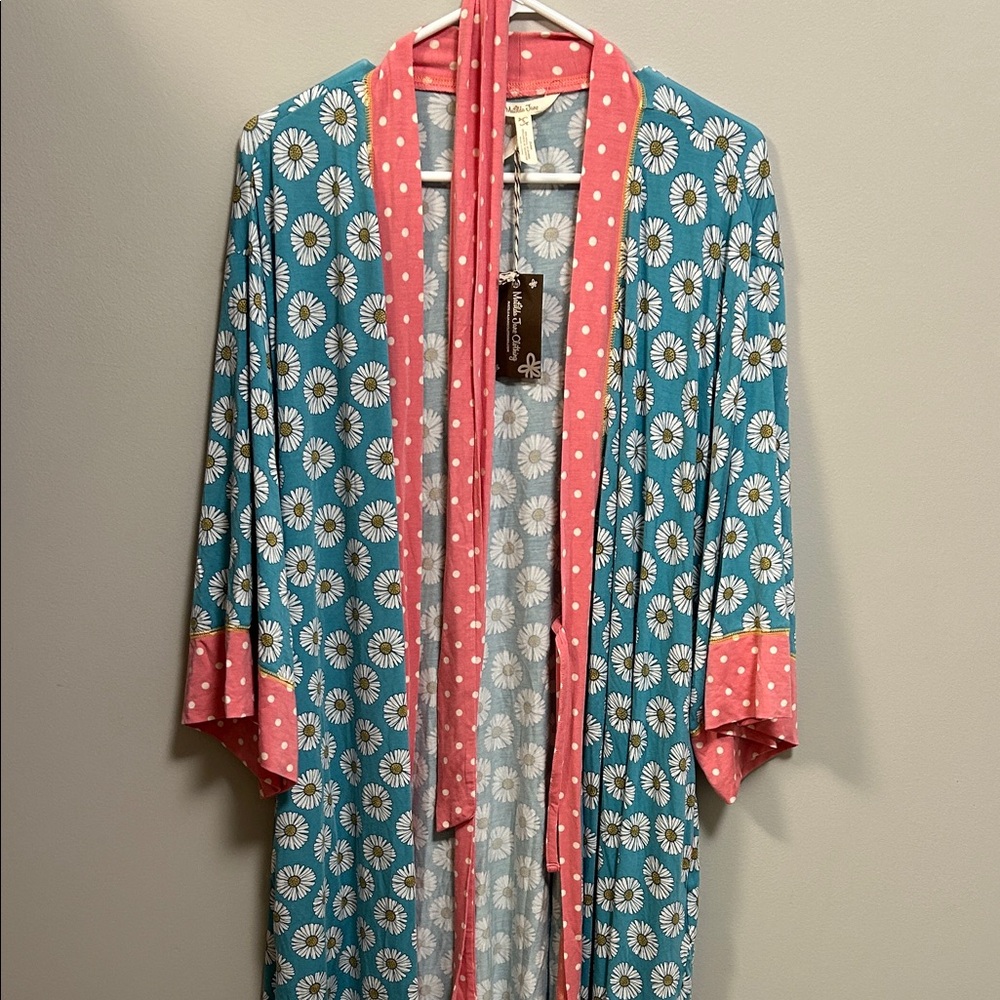 NWT Matilda Jane Blue and Pink Floral Cape